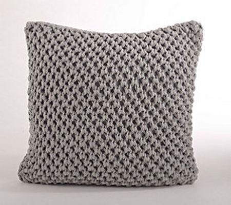 Saro Lifestyle Cotton Knit Throw Pillow