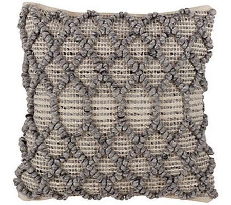 Saro Lifestyle Diamond Weave Throw Pillow