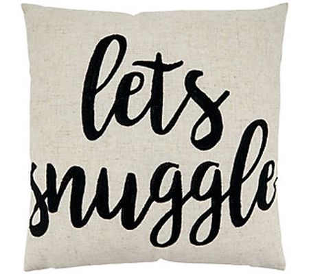 Saro Lifestyle 'Lets Snuggle' Down Filled Throw Pillow