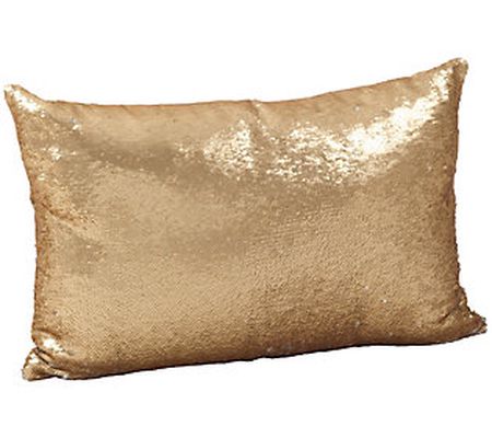 Saro Lifestyle Mermaid Sequin Lumbar Pillow