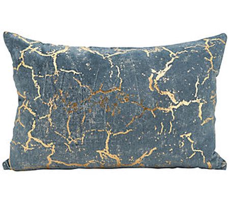 Saro Lifestyle Metallic Electric Design Lumbar Pillow