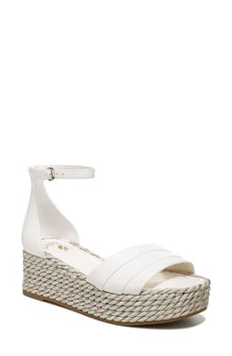 SARTO by Franco Sarto A-Via Espadrille Platform Wedge Sandal in Shine White