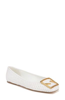 SARTO by Franco Sarto Amaya 6 Square Toe Flat in White