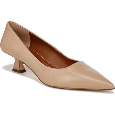 SARTO by Franco Sarto Diva Kitten Heel Pointed Toe Pump in Tan at Nordstrom, Size 10