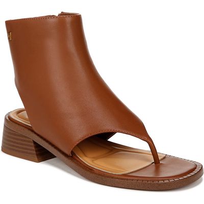 SARTO by Franco Sarto Skye Zip Cutaway Sandal Bootie in Brown