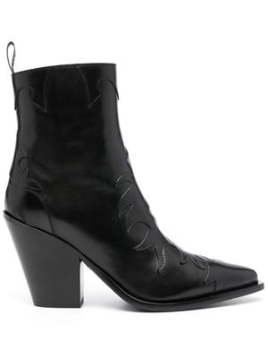 Sartore 100mm leather boots - Black