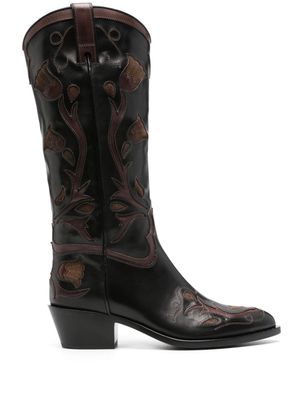 Sartore 45mm western knee-high leather boots - Black