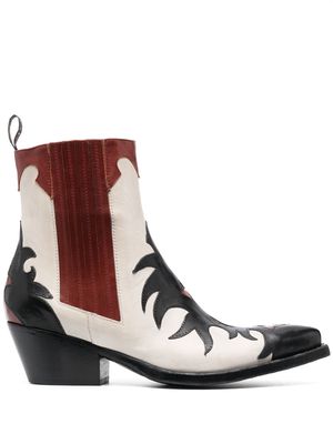 Sartore 50mm western-style ankle boots - White