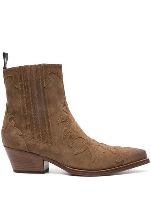 Sartore panelled 60mm Western boots - Brown