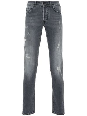 Sartoria Tramarossa 1980 distressed low-rise slim-cut jeans - Grey