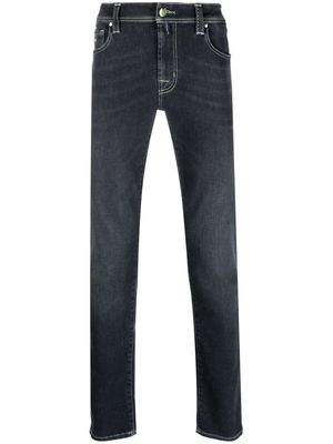 Sartoria Tramarossa contrast-stitching low-rise jeans - Black