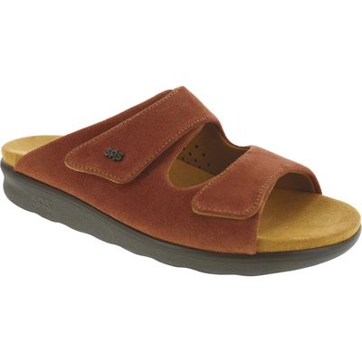 SAS Cozy Slide Sandal in Rust 