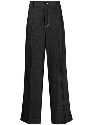 Sasquatchfabrix. contrast-stitch straight-leg jeans - Black