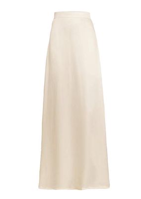 Satin A-Line Maxi-Skirt