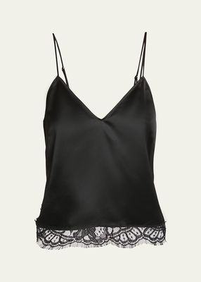 Satin Lace-Trim Camisole