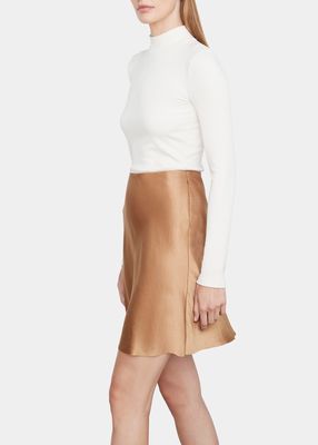 Satin Mini Slip Skirt