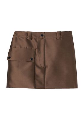 Satin Short Skirt