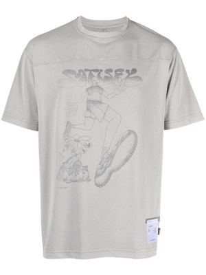 Satisfy Astalite graphic-print T-shirt - Grey