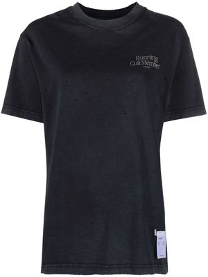 Satisfy distressed organic cotton T-shirt - Black