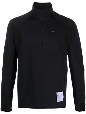 Satisfy GhostFleece™ half-zip sweatshirt - Black