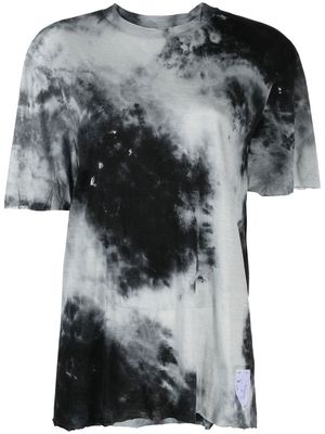 Satisfy Grey CloudMerino Tie Dye T-shirt - Black