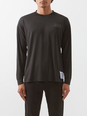 Satisfy - Logo-print Jersey Long-sleeved T-shirt - Mens - Black