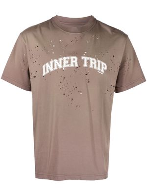 Satisfy x Browns logo-print T-shirt - Neutrals