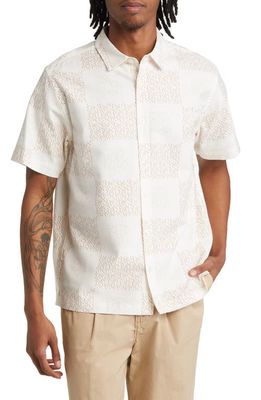 Saturdays NYC Bruce Tuahine Short Sleeve Button-Up Camp Shirt in Ivory