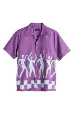 Saturdays NYC Canty Dancer Camp Shirt in Crushed Grape