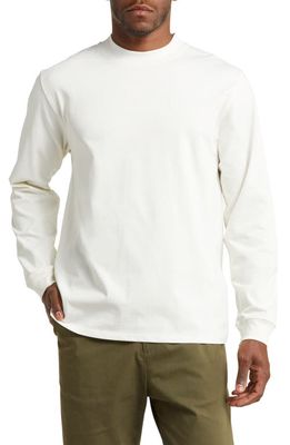 Saturdays NYC Dekalb Long Sleeve Cotton T-Shirt in Ivory