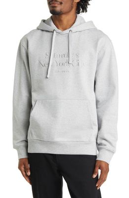 Saturdays NYC Ditch Miller Logo Cotton Hoodie in Ash Heather