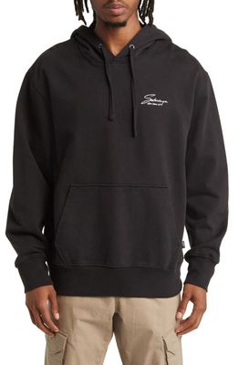 Saturdays NYC Ditch Signature Logo Embroidered Hoodie in Black