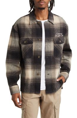 Saturdays NYC Driessen Stretch Flannel Overshirt in Bungee