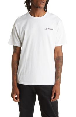 Saturdays NYC Embroidered Logo T-Shirt in White