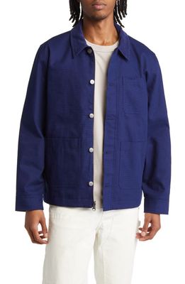 Saturdays NYC Flores Palaka Reversible Cotton Shirt Jacket in Ocean