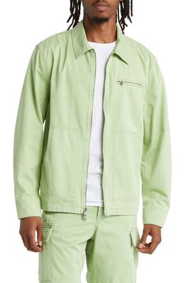Saturdays NYC Flores Sunbaked Cotton Shirt Jacket in Forest Shade