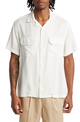 Saturdays NYC Gibson Short Sleeve Camp Shirt in Ivory