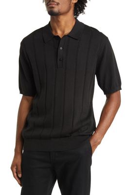 Saturdays NYC Jahmad Cotton & Cashmere Polo in Black