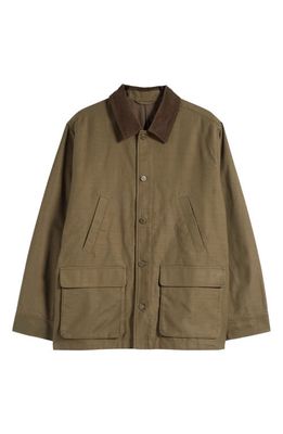 Saturdays NYC Lido Flannel Lined Chore Coat in Olive