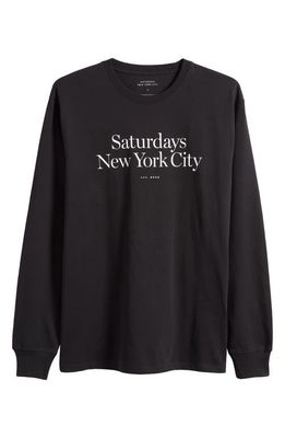 Saturdays NYC Miller Standard Cotton Graphic Sweatshirt in Black