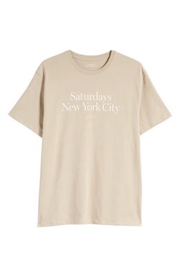 Saturdays NYC Miller Standard Graphic T-Shirt in Classic Khaki
