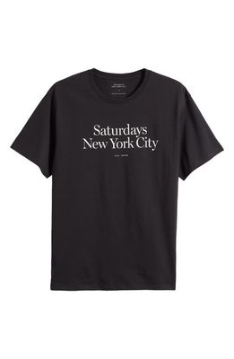 Saturdays NYC Miller Standard Logo Graphic T-Shirt in Black