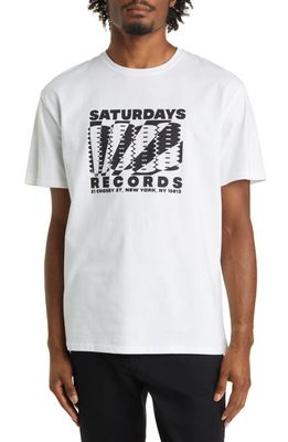 Saturdays NYC Records Standard Graphic T-Shirt in White