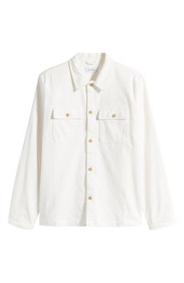 Saturdays NYC Ryan Flannel Button-Up Work Shirt in Ivory