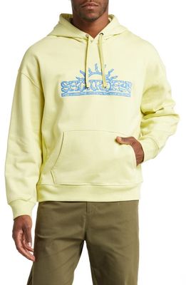 Saturdays NYC Warren Sun Cotton Graphic Hoodie in Pale Green