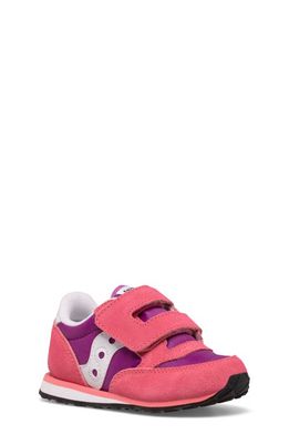 Saucony Jazz Hook & Loop Sneaker in Pink/Purple