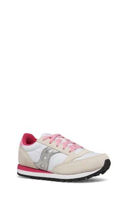 Saucony Jazz Original Sneaker in White/Silver/Pink