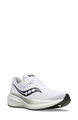 Saucony Triumph 20 Running Shoe in White/Black