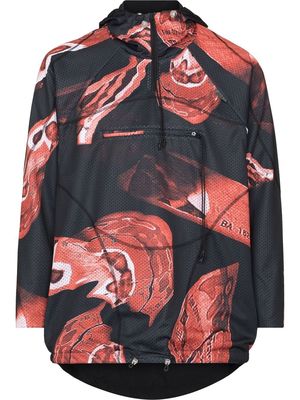 Saul Nash abstract-print hooded jacket - Red