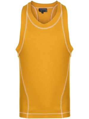 Saul Nash contrast-stitching ribbed tank top - Yellow
